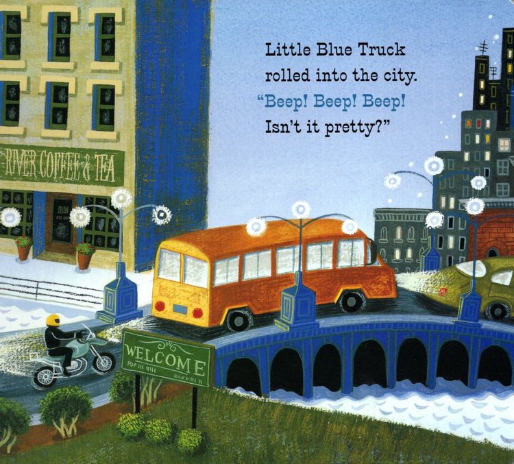 Little Blue Truck Leads the Way (Board Book)