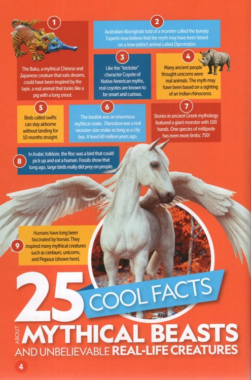 Mythical Beasts: 100 Fun Facts about Real Animals and the Myths They  Inspire (National Geographic Kids