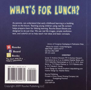 What's For Lunch (Rourke Board Book)
