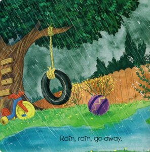 Rain Rain Go Away the Dinosaurs All Want to Play ( Dino Rhymes ) (Board Book)