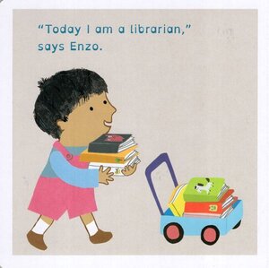 Enzo is a Librarian (All About Enzo) (Board Book) (6x6)